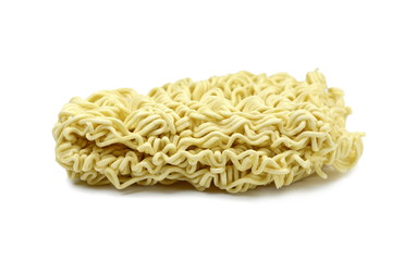 Instant noodles isolated on white background.