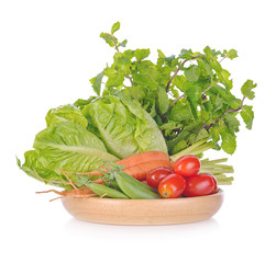 Organic vegetables  isolated on white background