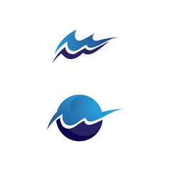 Waves beach logo and symbols template icons app