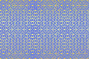 和柄 一重円 金色の花 すみれ色