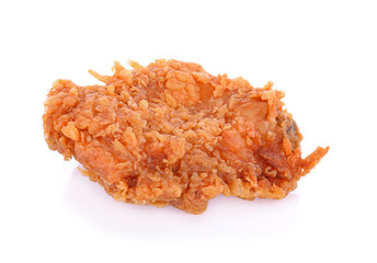Fried chicken isolated on white background.