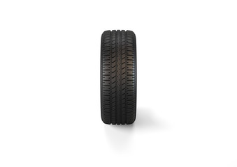 Car tire isolated on white background.