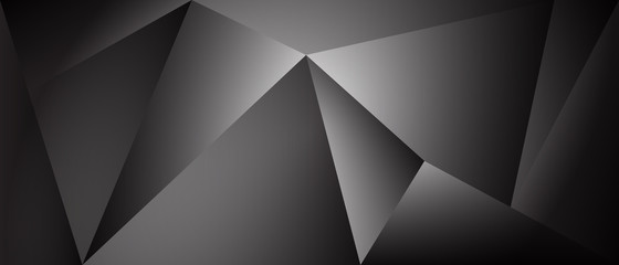 Obraz premium Abstract black background illustration with geometric graphic