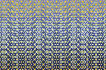 和柄 輪違い麻の葉 花 夜明け前