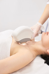 Laser elos medical device. Remove unwanted hair and asteriks. Cosmetology spa procedure at salon....