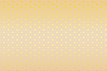 和柄 輪違い麻の葉 花 真珠色