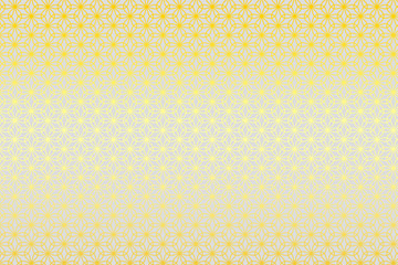 和柄 輪違い麻の葉 花 薄灰色