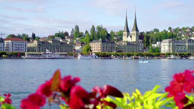 Lucerne City with Lake in Switzerland