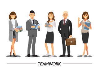 Fototapeta na wymiar Business People teamwork ,Vector illustration cartoon character.