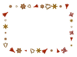 Obraz na płótnie Canvas New years eve. 2020 Christmas decoration isolated on white background. Xmas celebration pattern. Flat lay design. Copy Space.