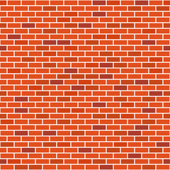 vector brick wall seamless pattern, red bricks texture background