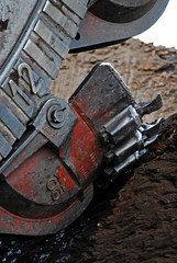 An wheel bucket excavator on a coal surface mine.