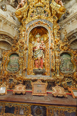 Fototapeta na wymiar Seville Cathedral. Gothic interior. Seville, Andalusia, Spain.