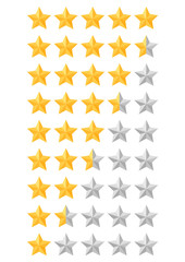 レビューの星アイコン素材	