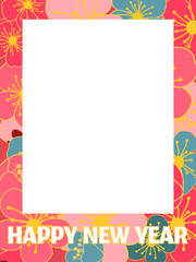 floral new year card