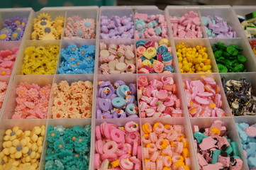 A collection of cute handcrafted plastic materials