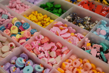 A collection of cute handcrafted plastic materials