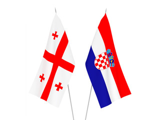 Fototapeta premium Croatia and Georgia flags