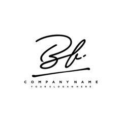 BB initials signature logo. Handwriting logo vector templates. Hand drawn Calligraphy lettering Vector illustration.