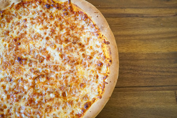 Pizza on a restaurant table