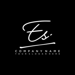 ES initials signature logo. Handwriting logo vector templates. Hand drawn Calligraphy lettering Vector illustration.