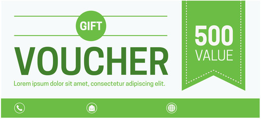 Vector illustration,Gift voucher template with clean and modern pattern.