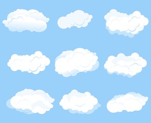 Clouds, great design for any purposes. Light blue background.
