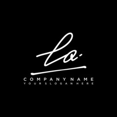 LO initials signature logo. Handwriting logo vector templates. Hand drawn Calligraphy lettering Vector illustration.
