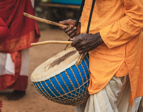 Close Up of Madal Drum with selective focus used.