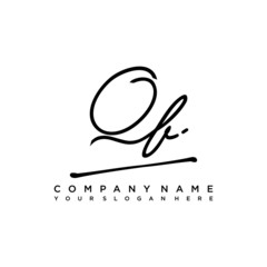 QB initials signature logo. Handwriting logo vector templates. Hand drawn Calligraphy lettering Vector illustration.