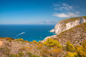 Navagio bay, Greece. Coastal landscape