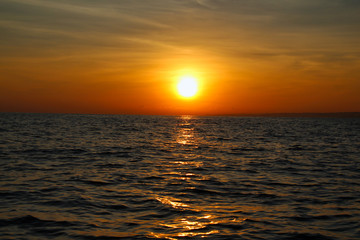sunset over the sea