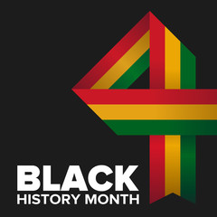 Black History Month. African American History. Celebrated annual. In February in United States and Canada. In October in Great Britain. Poster, card, banner, background. Vector illustration