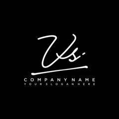 VS initials signature logo. Handwriting logo vector templates. Hand drawn Calligraphy lettering Vector illustration.