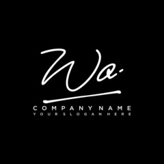 WO initials signature logo. Handwriting logo vector templates. Hand drawn Calligraphy lettering Vector illustration.