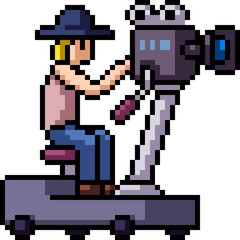 Fototapeta premium vector pixel art director