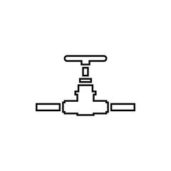 Water tap on pipes icon illustration isolated vector sign symbol