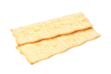 bread cracker isolated on white background with clipping path and  copy space  for your text