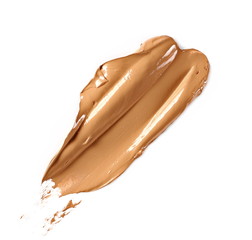 Makeup cream isolated on white background and texture, top view