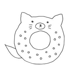 Line art sketch japan Japanese social media instagram donut  animal