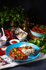 Indian Chicken Tikka Masala with wild rice