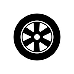Fototapeta premium wheel - car wheel icon vector design template