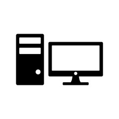 computer - cpu icon vector design template