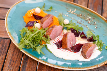 Pork dish on a restaurant table