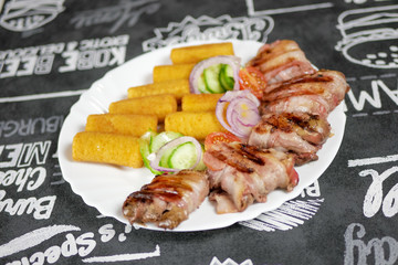 Pork dish on a restaurant table