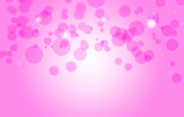 Bright pink bokeh bubbles background