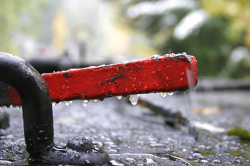 Detail of steam locomotive