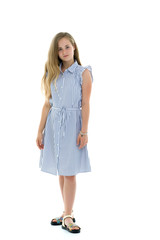 Cute little girl, full length studio portrait