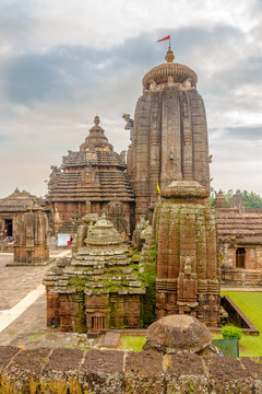 View at the Lingaraja Temple Complex in Bhubaneswar - India, Odisha