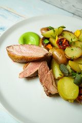 Pork dish on a restaurant table